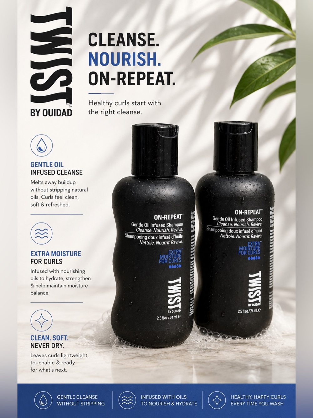 Twist by Ouidad On-Repeat Gentle Oil Infused Shampoo